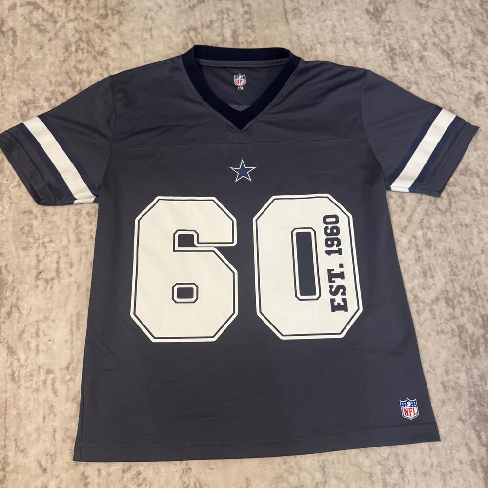NFL Men's Grey Cowboys Jersey Shirt